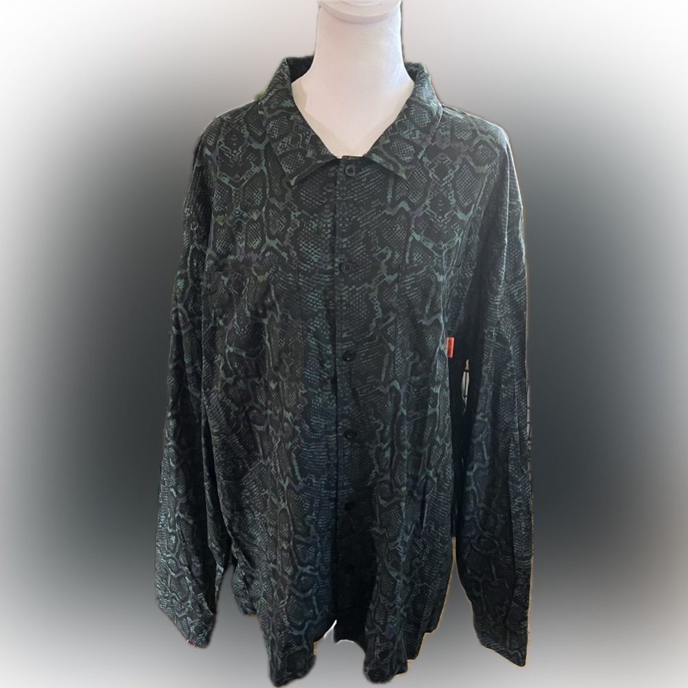 Welcome Skateboards Men’s Fauna Spruce Button Down Long Sleeve Shirt Size XL 045
